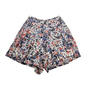 Yumi Kim sz XS 100% silk lined high waisted pleat shorts floral coquette summer